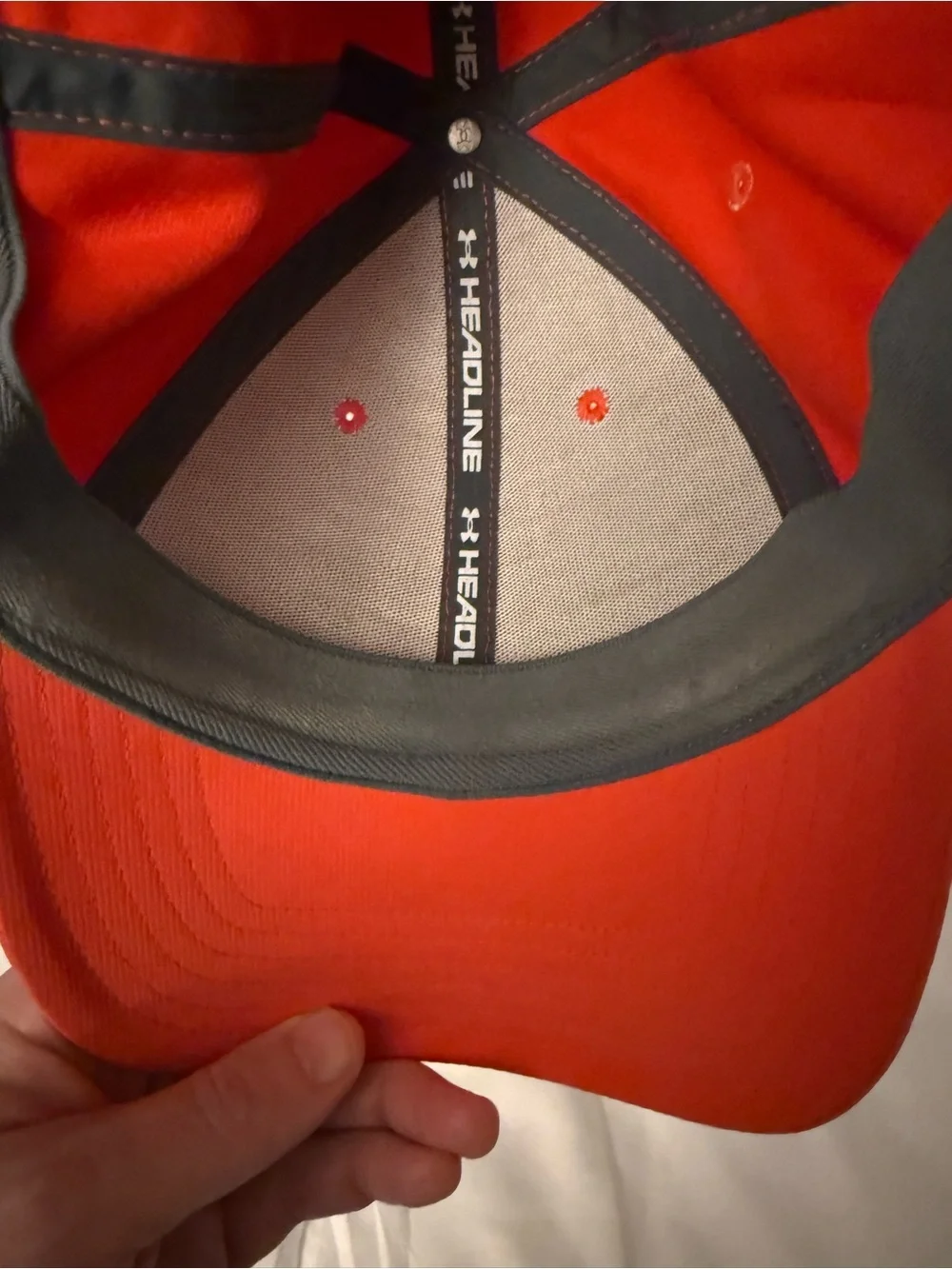 Under Armour Orange Baseball Cap with Black Logo